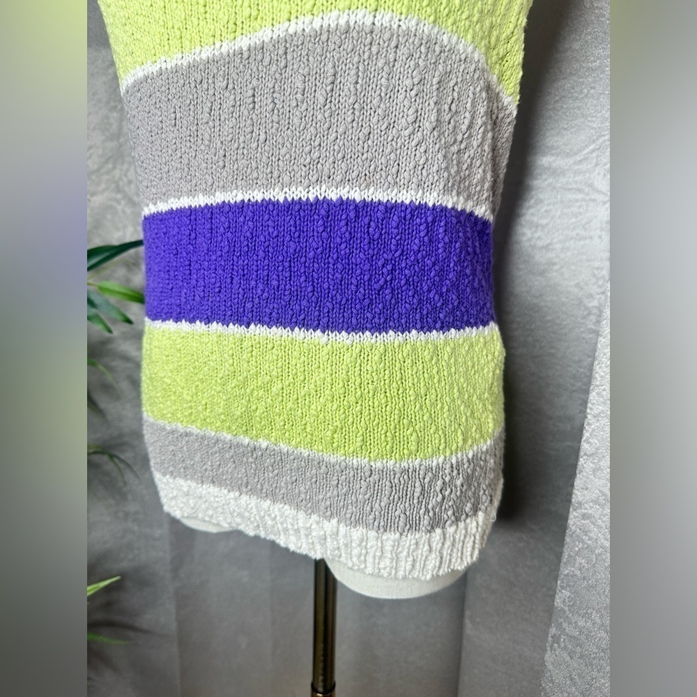 Anthropologie Women’s Callahan Multicolor Stripe Knit Sweater Tank Sz S - Picture 5 of 10